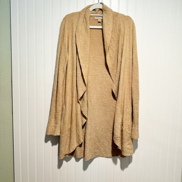 Barefoot Dreams Sweaters - Barefoot Dreams Cozychic Lite Knit Circle Cardigan Beige Size Medium